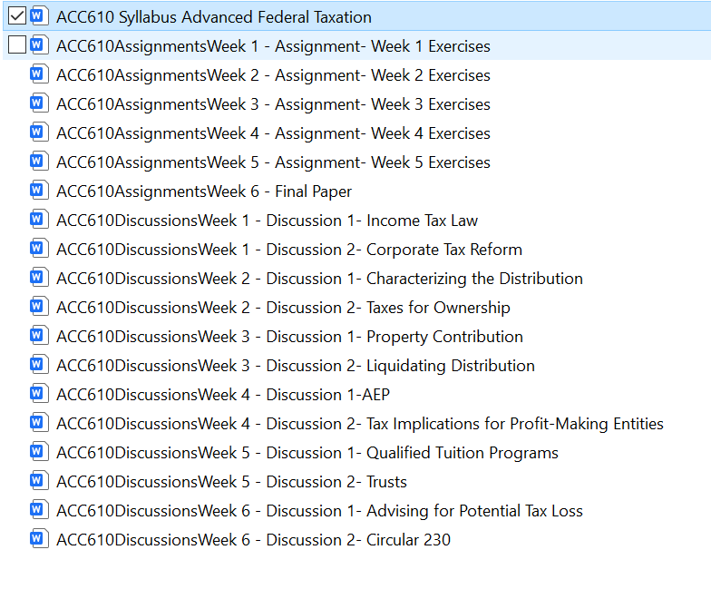 ACC 610: UAGC Full Course Bundle Download