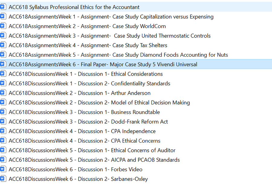 ACC 618: UAGC Full Course Bundle Download