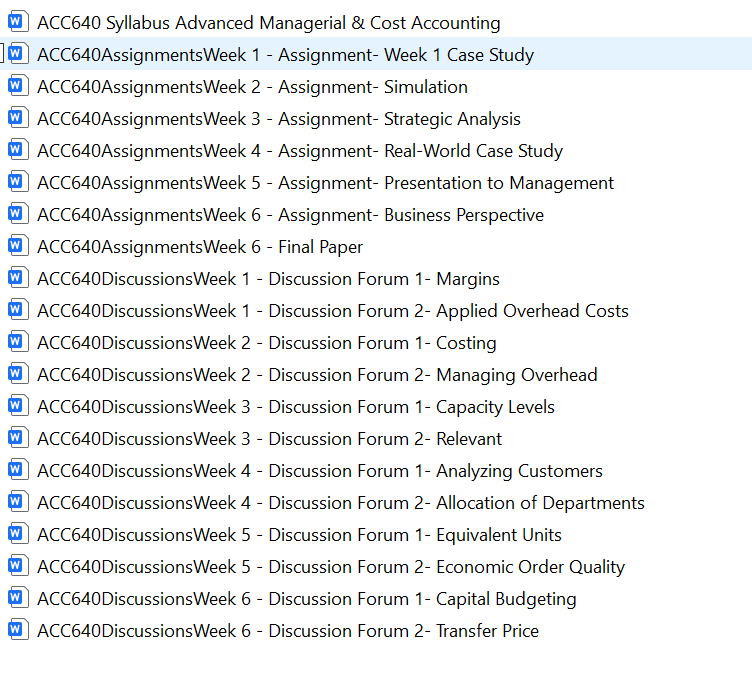 ACC640: UAGC Full Course Bundle Download