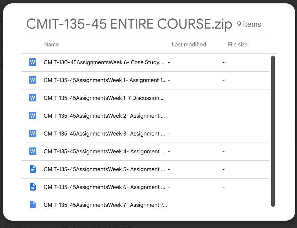 (New Full Course Guide)  CMIT-130-45 Assignments Study Solutions Download Champlain College