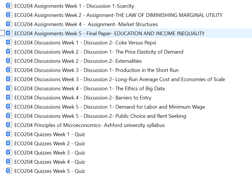 ECO 204 UAGC Full Course Assignments Bundle download Pdf 2026-2027