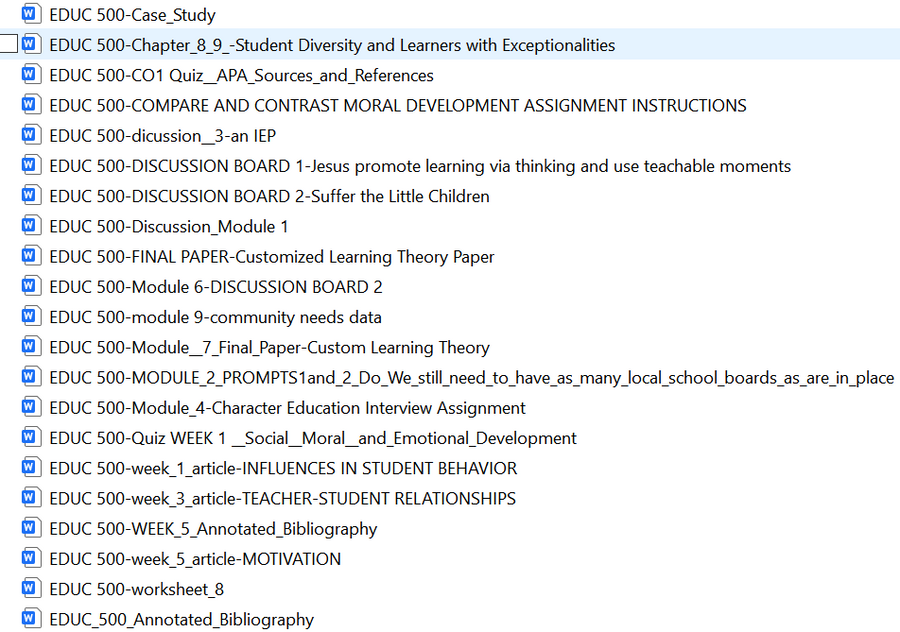 Download: Edu 500 Liberty Uni Full Course Assignments Zipped