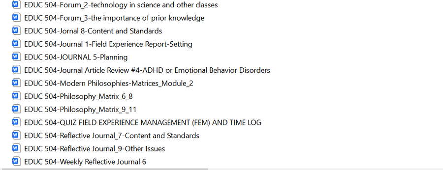 Download: EDUC 504 Liberty University.zipped Full Course Assignments