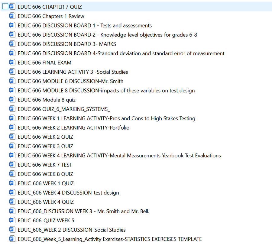 Download: EDUC606 Educational testing and measurement - Liberty Uni.zipped Full Course