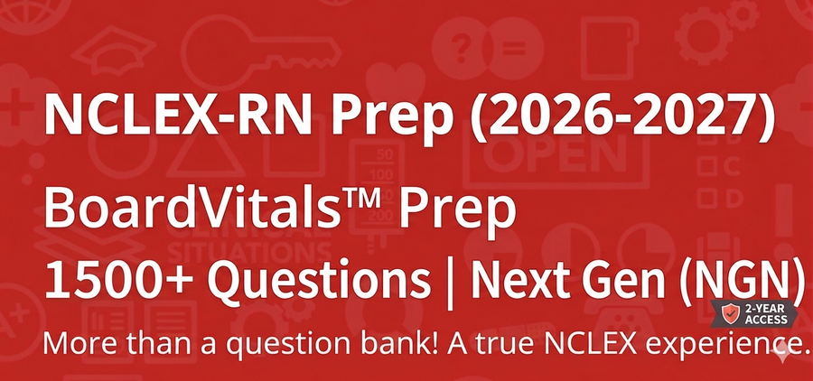 BoardVitals™ NCLEX RN Prep 2026-2027 1500+ Questions Bundle