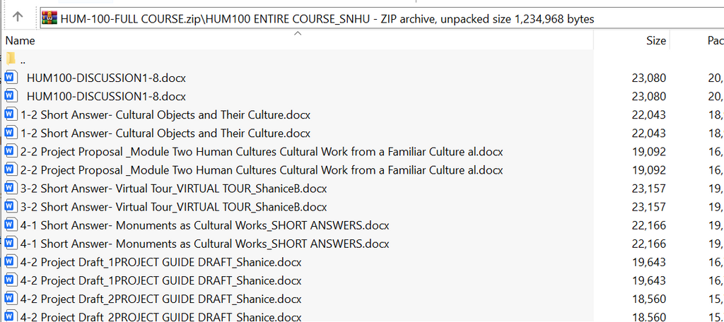 (New Course Guide) HUM100 ENTIRE COURSE Solution Download