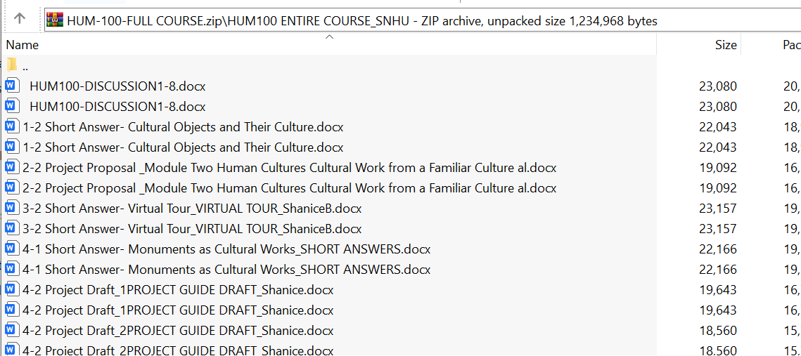 (New Course Guide) HUM100 ENTIRE COURSE Solution Download