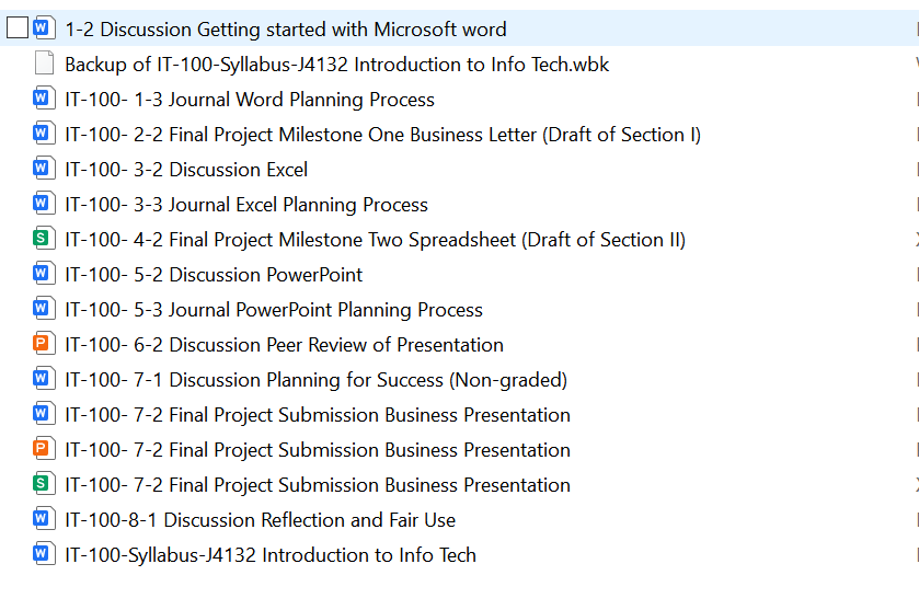 Download: IT-100-J4132 Introduction to Info Tech Snhu .Zipped Full Course Files