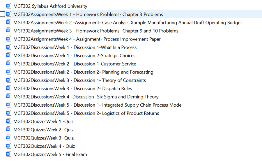 Download: MGT302 Foundations of Production & Operations Mngnt UAGC Full Course