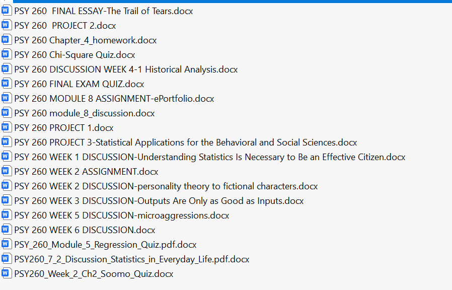 PSY 260 SNHU Full Course Bundle Download