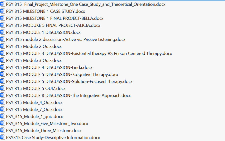 PSY 315:SNHU Full Course Bundle Download