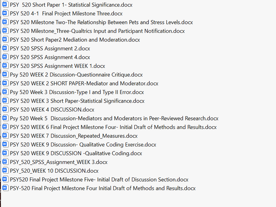 PSY 520:SNHU Full Course Bundle Download