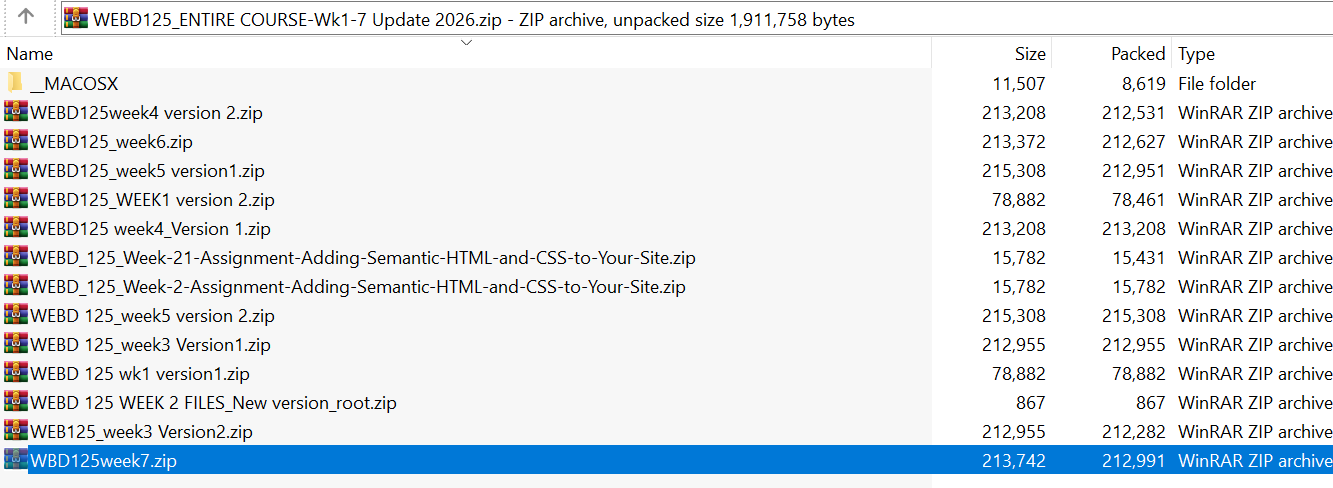 (New Full Course Guide) WEBD 125 WEBD125: Web Development I - Champlain College