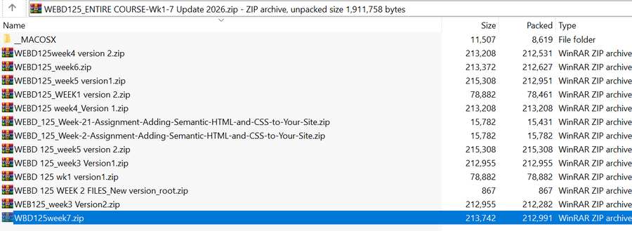 (New Full Course Guide) WEBD 125 WEBD125: Web Development I - Champlain College